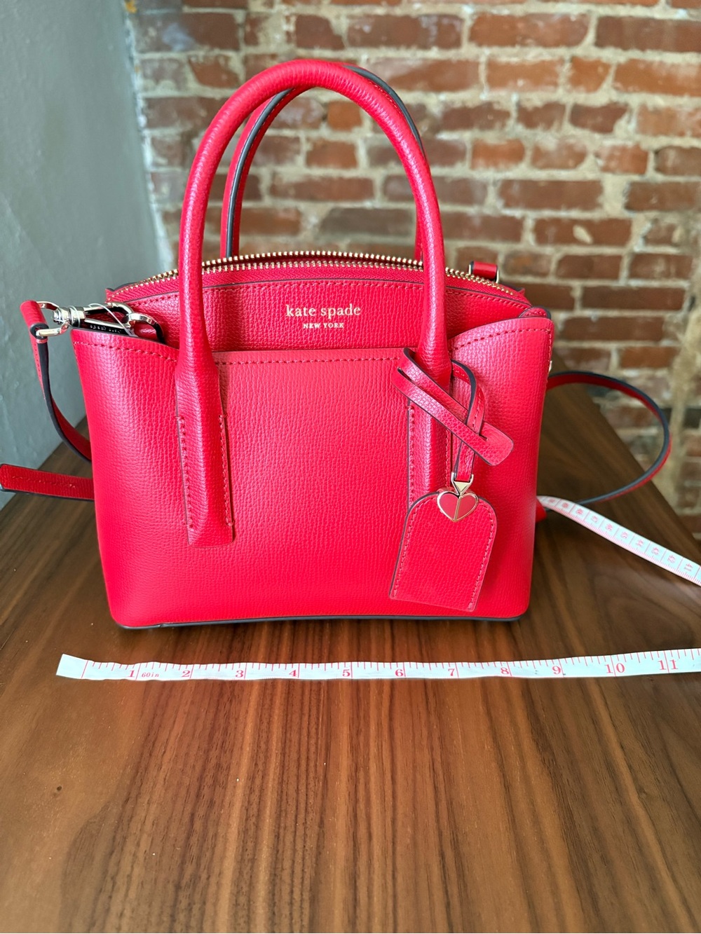 Kate Spade New York Red Leather Satchel Crossbody NWT